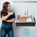 Multi Function Kitchen Sink Silver 304 SS Grad 